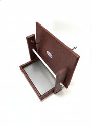 Cherrywood cylinder feeder. Roof slides to the side for cylinder installation 