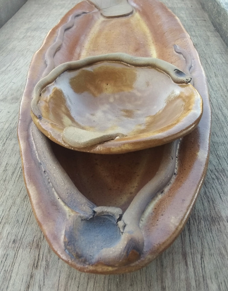 Stoneware Dessert Tray Set - Redbud