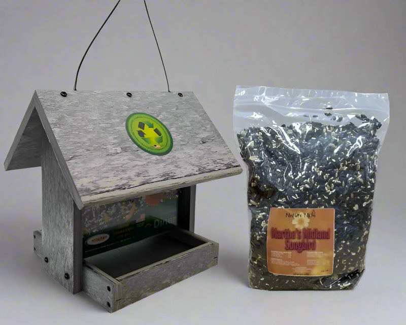 Diner Bird Feeder and 5lb Martha Songbird Mix Bag