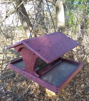 Dinette Recycled Bird Feeder - Cherrywood