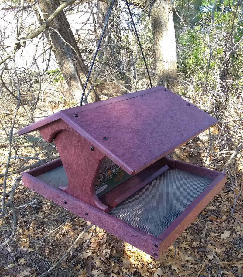 Dinette Recycled Bird Feeder - Cherrywood