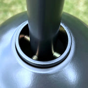 Dome Top Raccoon and Squirrel Baffle 
hardware screw snugly against pole to keep baffle in place