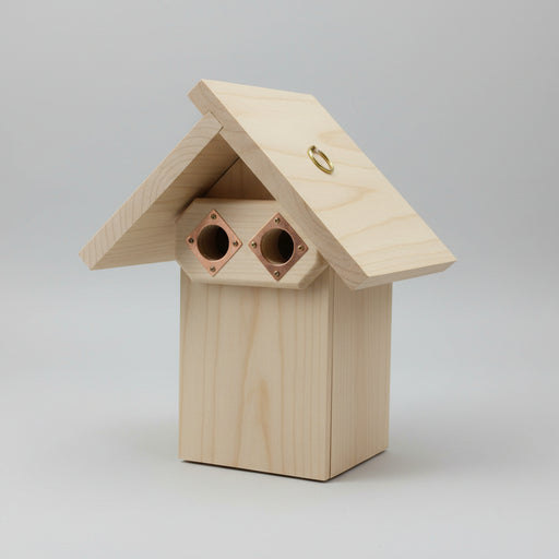 Bluebird Two-Hole Nest Box with Peaked Roof - Western Red Cedar