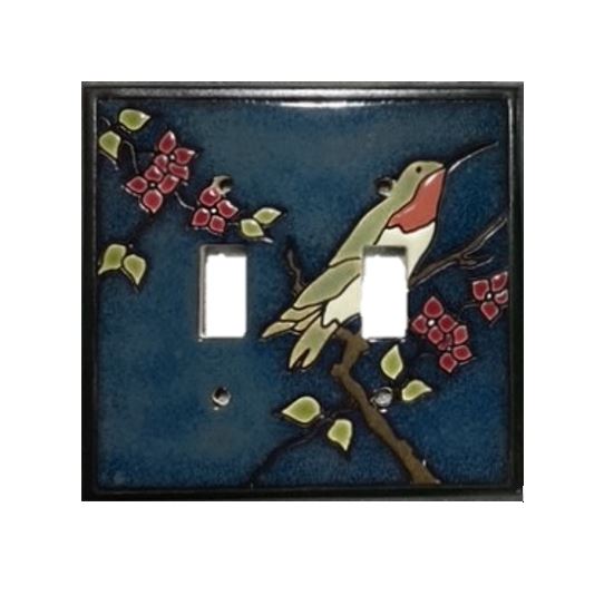 Ruby Hummingbird Switch Plate Covers - double switch