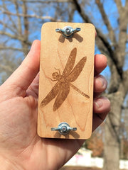 Hardwood Pocket Flower Press Kit - 2" x 4" - dragonfly/maple