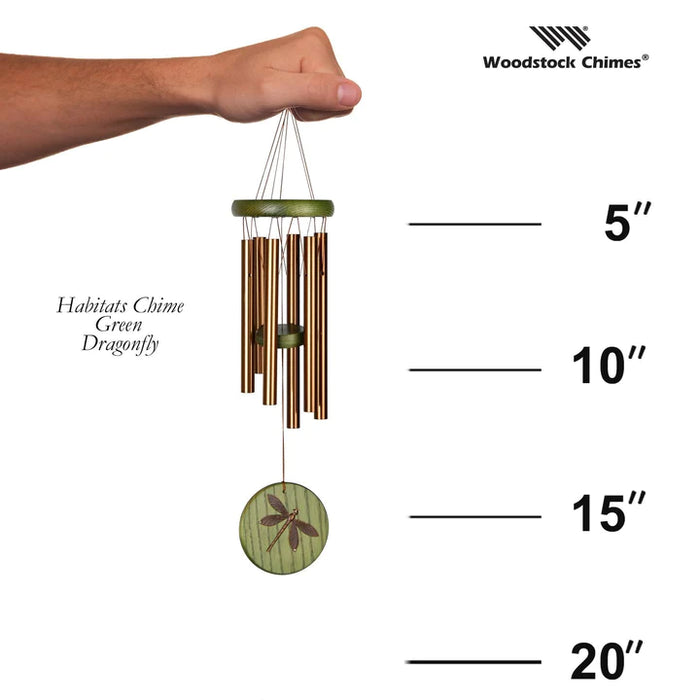 Dragonfly Wind Chime Habitats - Green for scale