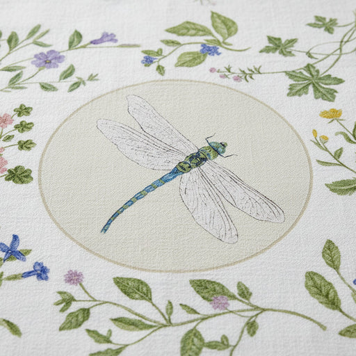 Woodland Dragonfly Flour Sack Towel - details