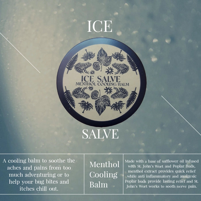 Ice Salve Menthol Cooling Balm 2oz infographic