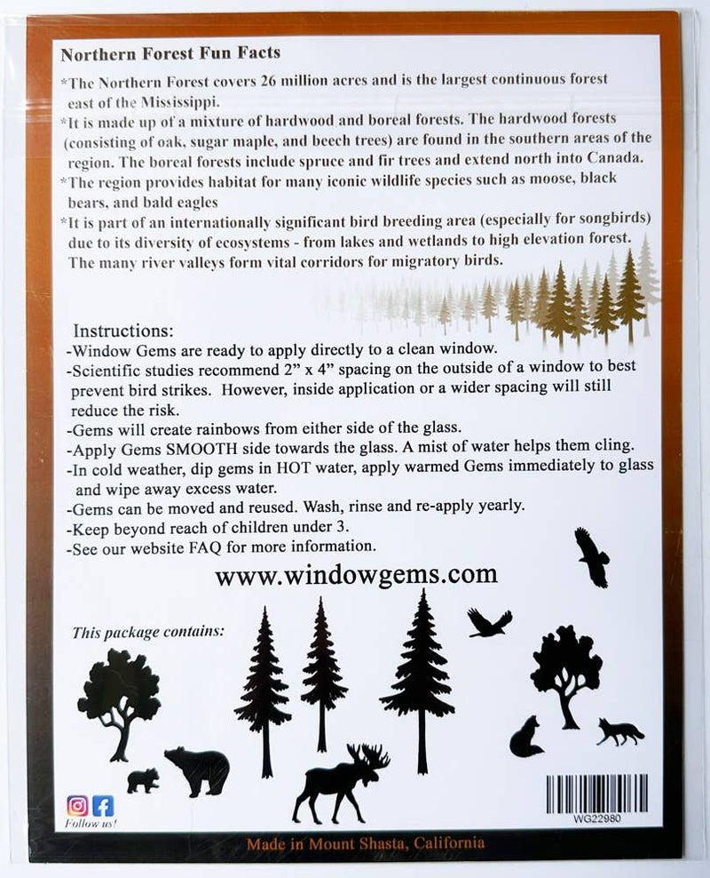 Northern Forest Mix Window Clings