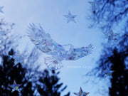 Eagle Window Cling at dusk