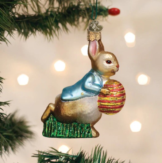 Peter Rabbit With Easter Egg Ornament