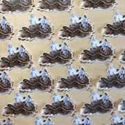 Sticker - Garter Snake with Ghost Pipes
