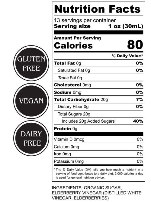 Elderberry Shrub
nutrition and ingredients