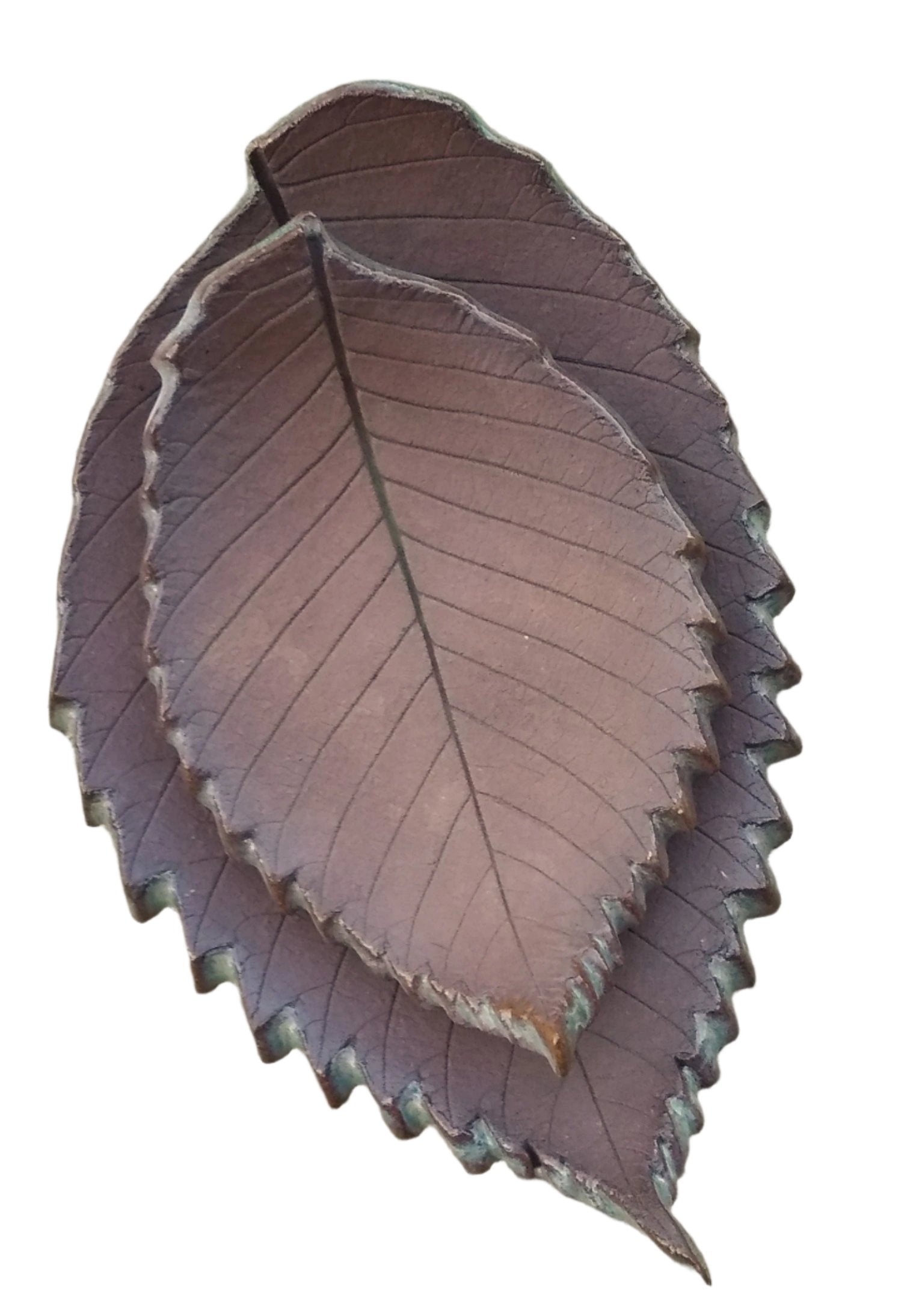 Stoneware Trinket Dish - Elm Leaf - Thumbnail 3