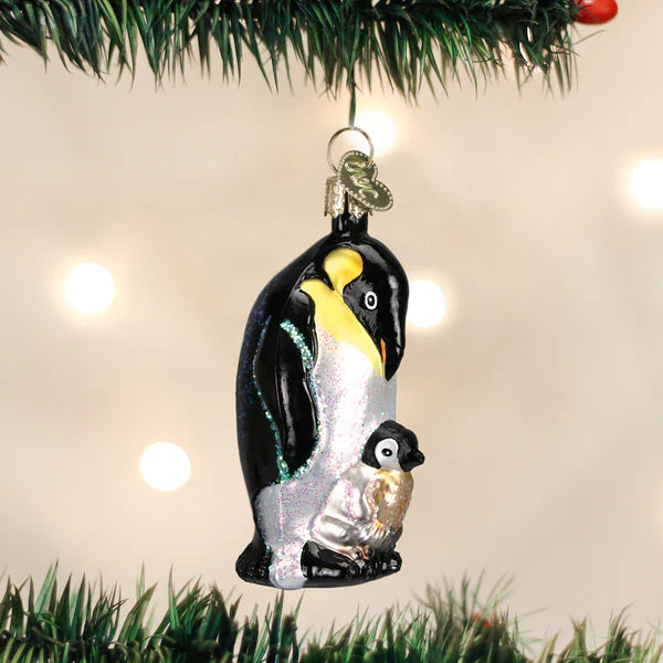 Emperor Penguin W/chick Ornament