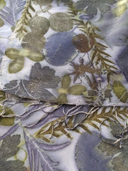 Silk Habotai Shawl - NoDye-Sumac/Grevilia/Scented Geranium/Eucalyptus/Maple/Smoke Bush/Baptista