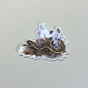 Sticker - Garter Snake with Ghost Pipes