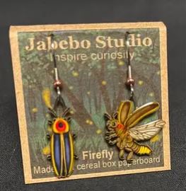 Firefly Earrings with packaging