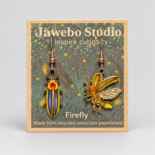 Firefly Earrings with packaging
