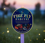 Garden Sign - Firefly Habitat
in meadow with fireflies