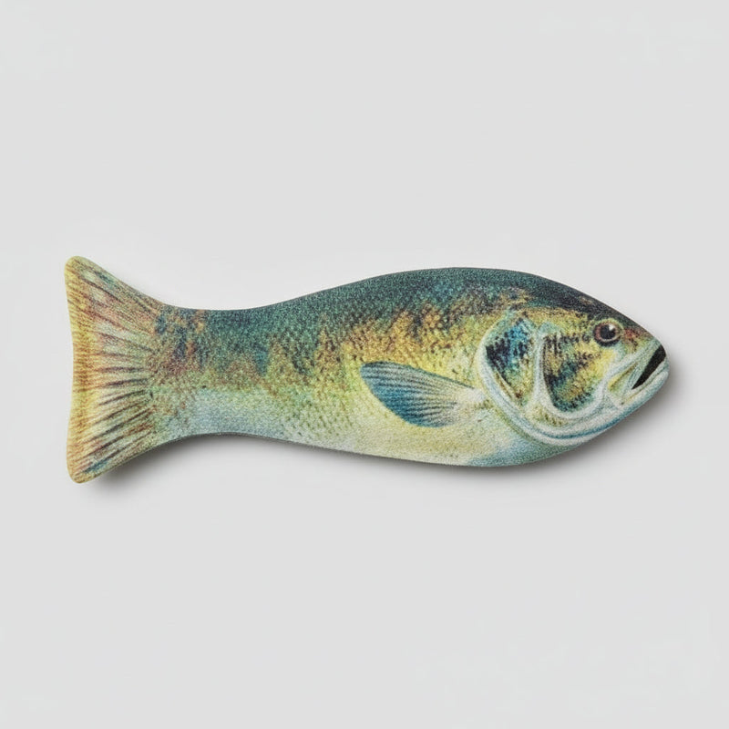 fish cat toy on white background
