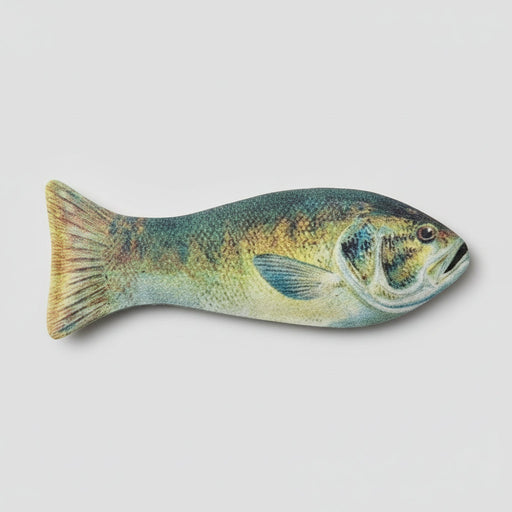 fish cat toy on white background
