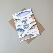 Birthday Card - Sending You Birthday Fishes