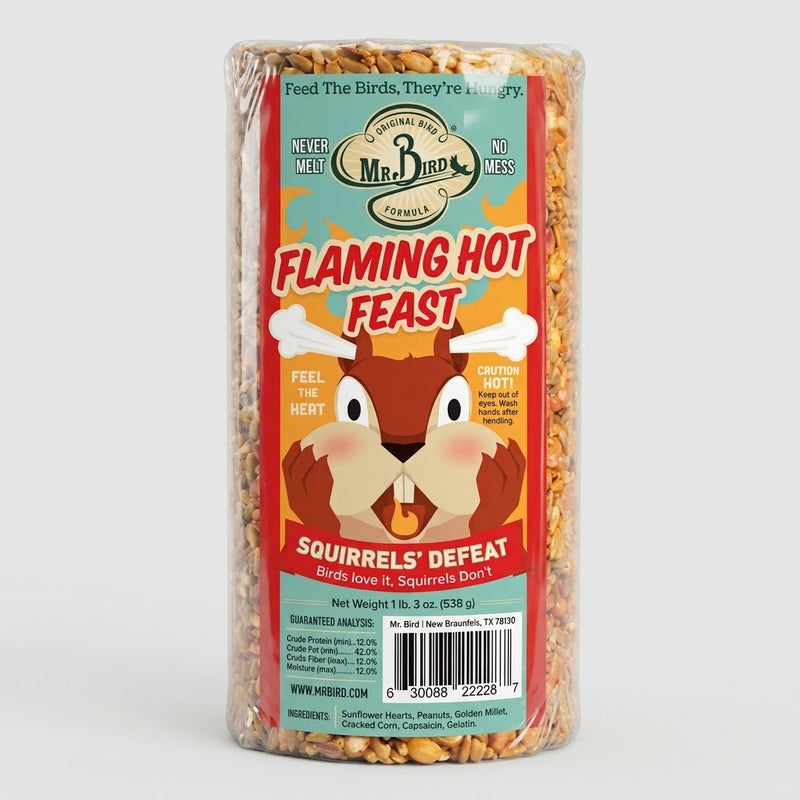 Mr. Bird Flaming Hot Feast Seed Cylinder - Small 