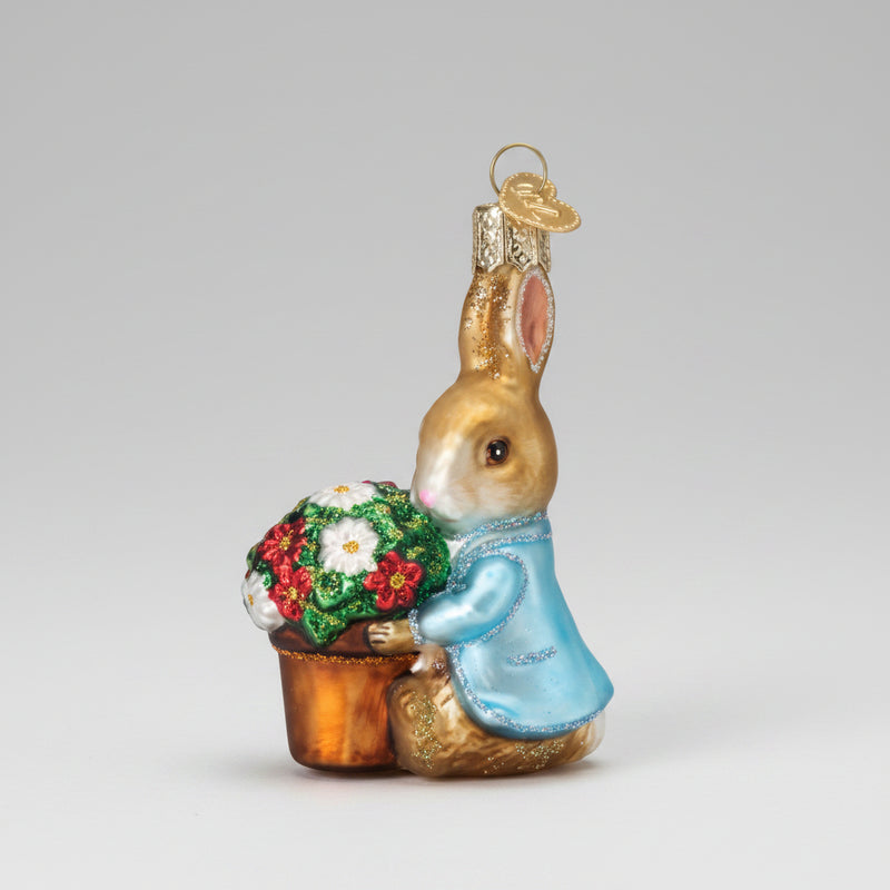 Peter Rabbit With Flower Pot Ornament
