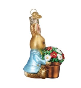 Peter Rabbit With Flower Pot Ornament
