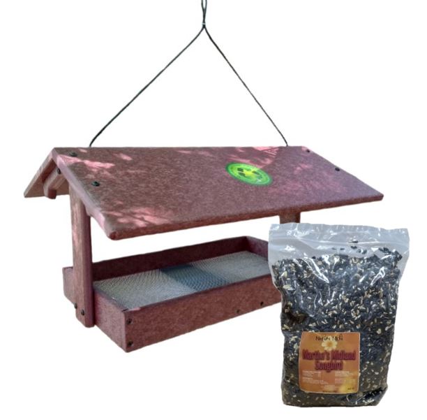 Fly Thru Feeder with Martha's Midland Songbird Mix