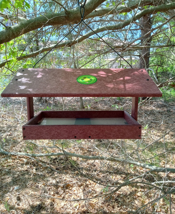 Fly Thru Recycled Feeder - 9" x 15" - cherrywood