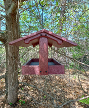 Fly Thru Recycled Feeder - 9" x 15" - cherry wood