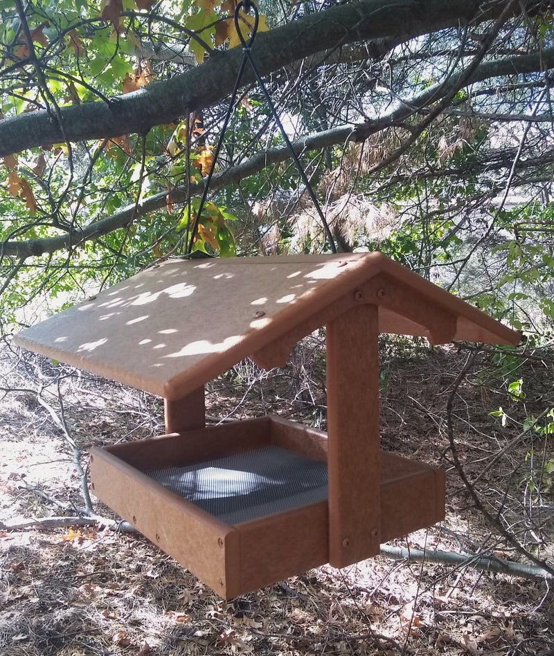 Fly Thru Recycled Feeder - 9" x 10" - end view