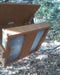Fly Thru Recycled Feeder - 9" x 10" - Bottom of feeder where flange can be attached for pole mounting
