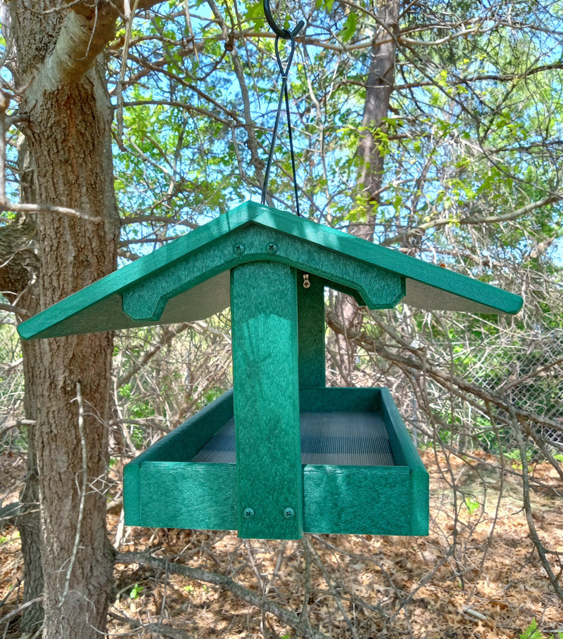 Fly Thru Recycled Feeder - 9" x 15" - green