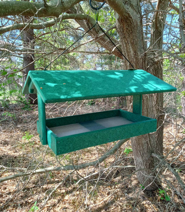 Fly Thru Recycled Feeder - 9" x 15" - green