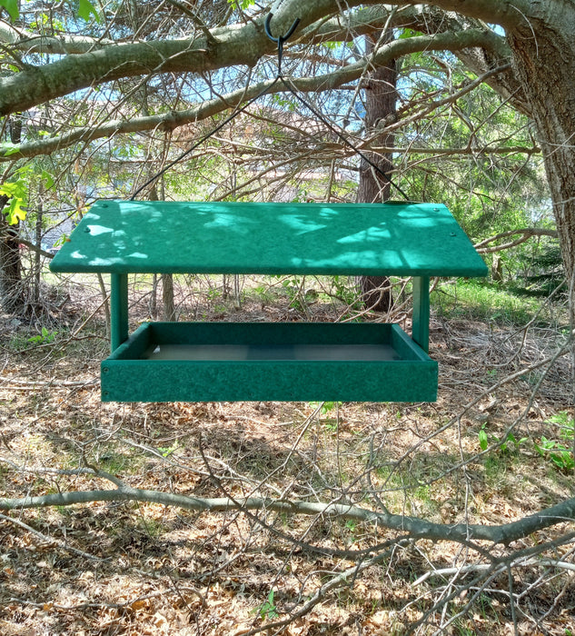 Fly Thru Recycled Feeder - 9" x 15" - green