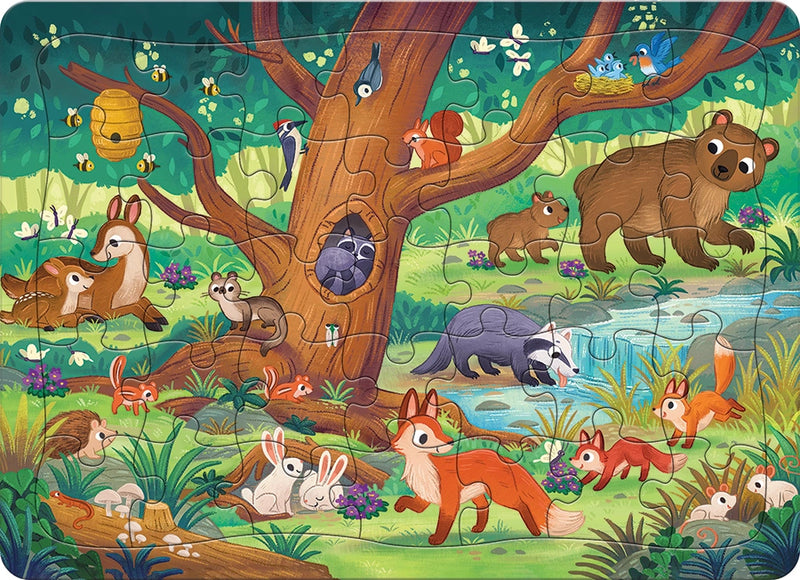 Forest Scene Puzzle Tray