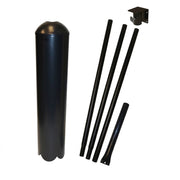 5 Piece Bluebird Pole Set with Ground Sleeve with Raccoon Baffle