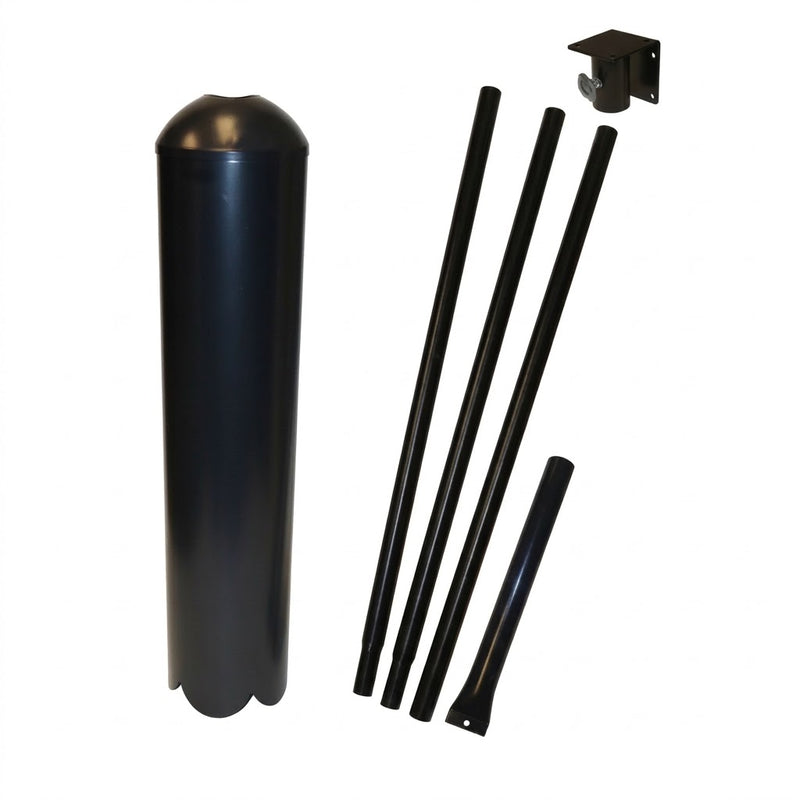 5 Piece Bluebird Pole Set with Ground Sleeve with Raccoon Baffle