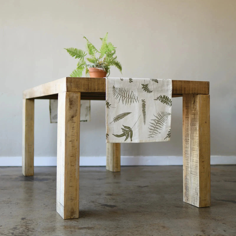 Organic Table Runner - Fronds