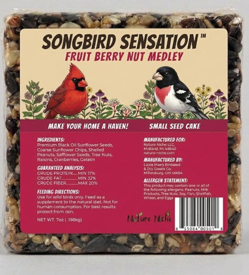 Fruit Berry Nut Medley Small Seed Cakes 7.5 oz