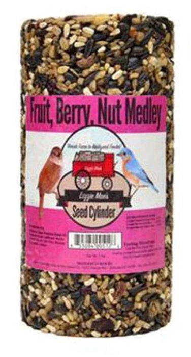Cylinder Seed Cake Holder with Top - Fruit, Berry, Nut Medley cylinder