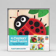Garden Chunky Wood Puzzles - Kids 4 Pack