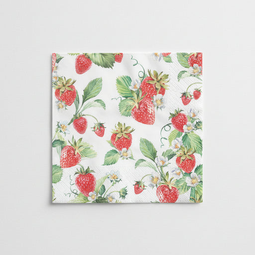 Paper Napkins - Garden Strawberries
beverage size