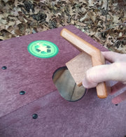 Gazebo Tan with Cherrywood Roof - hole for filling the hopper