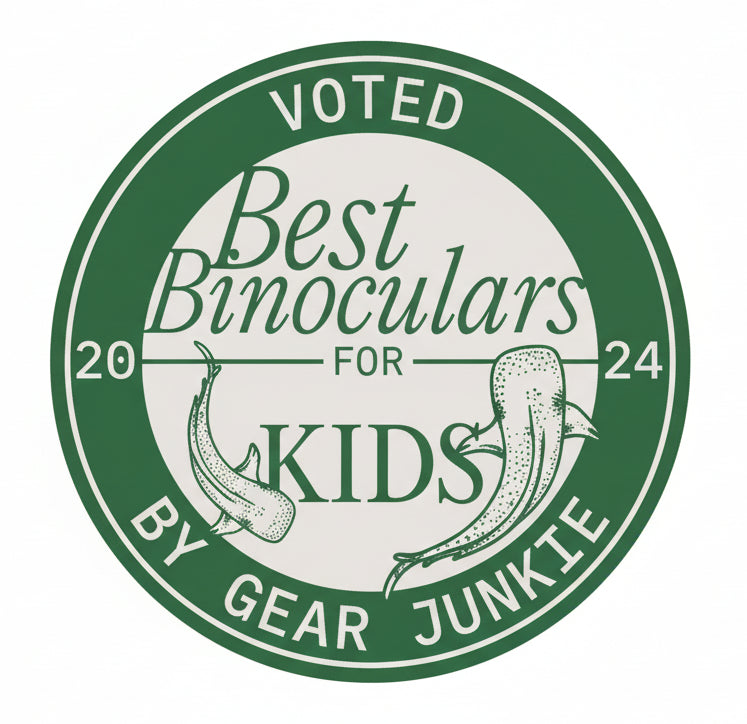Gear Junkie badge for being voted best kids binoculars in 2024