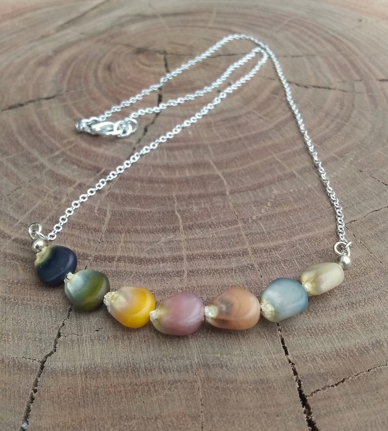 Gem Glass Corn Necklace