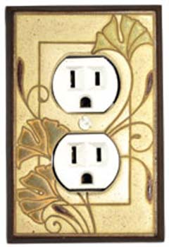 Single Outlet/Receptacle in Ginkgo pattern